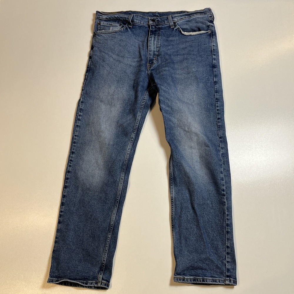 Levis 505 Jeans Mens 38X32 (Fit 38x30) Dark Wash Straight Leg Classic Denim Pant